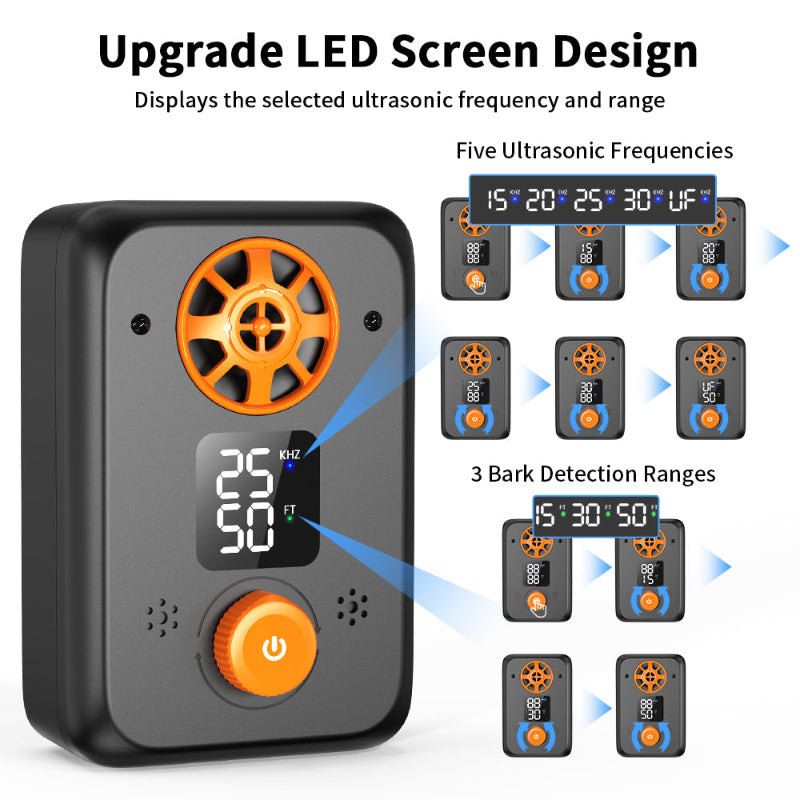 Ultrasonic Dog Bark Control Device with LED Display