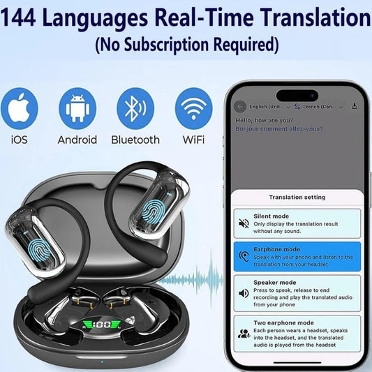 Translation Earbuds for 144-languagess & Music / Podcast Running Fitness