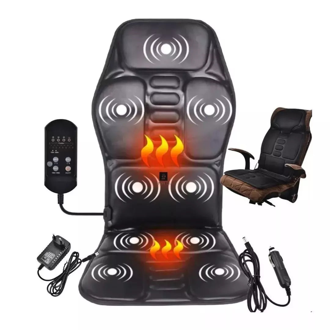 Electric Back Massager Chair Cushion Vibrator Home Car Office Waist Pain Relief