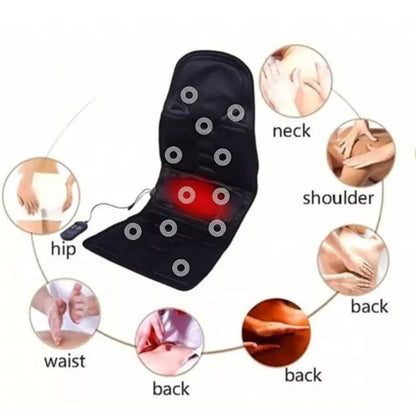 Electric Back Massager Chair Cushion Vibrator Home Car Office Waist Pain Relief