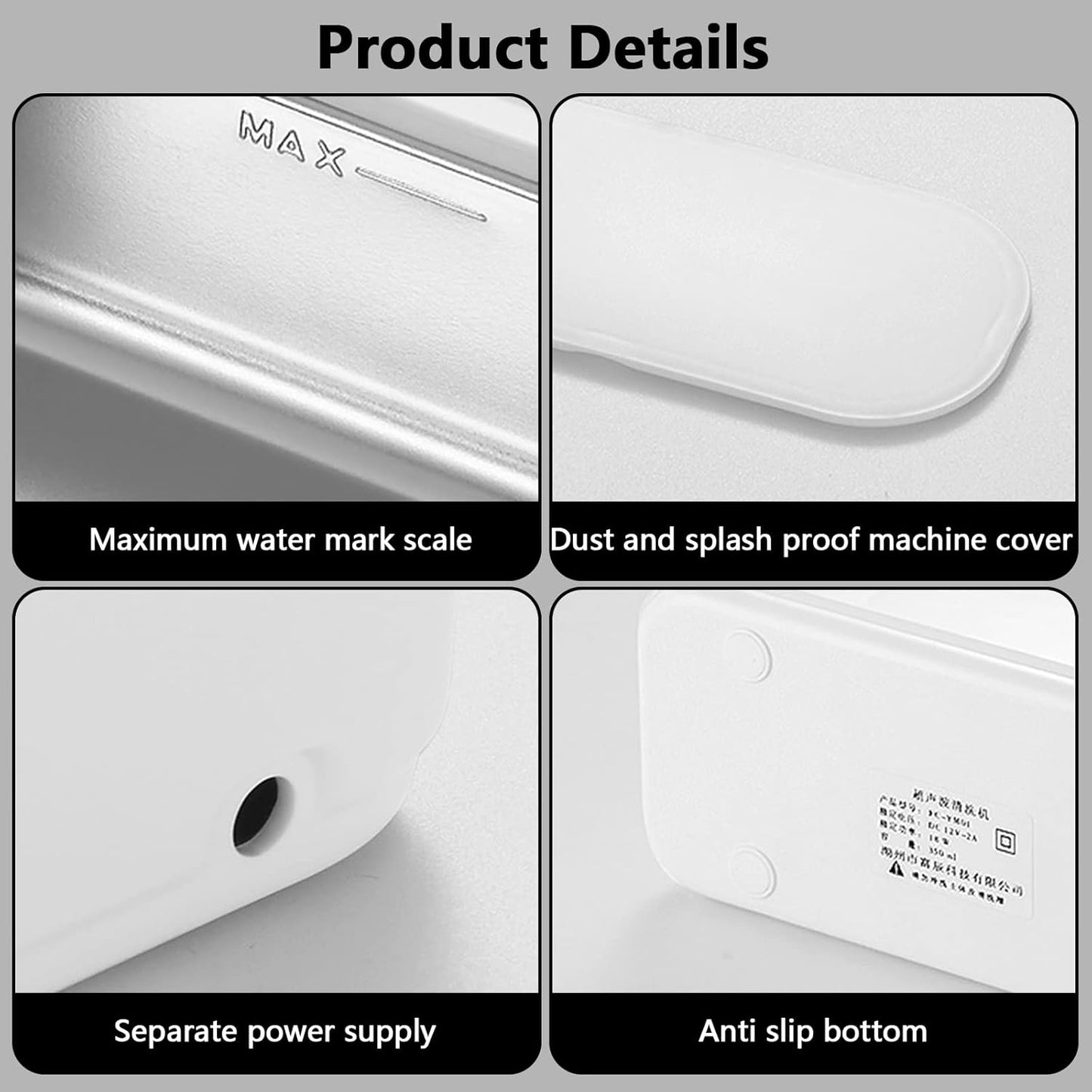 Ultrasonic Cleaning Device for Home of Glasses, Jewelry, Watches, etc.