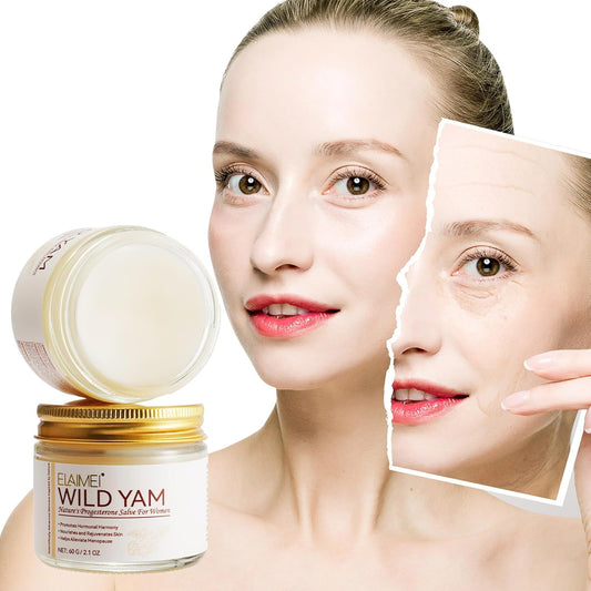 Wild Yam Cream Organic For Hormone Balance,Wild Yam Root Cream Skin Moisturizer, Relief for Dry Skin,
