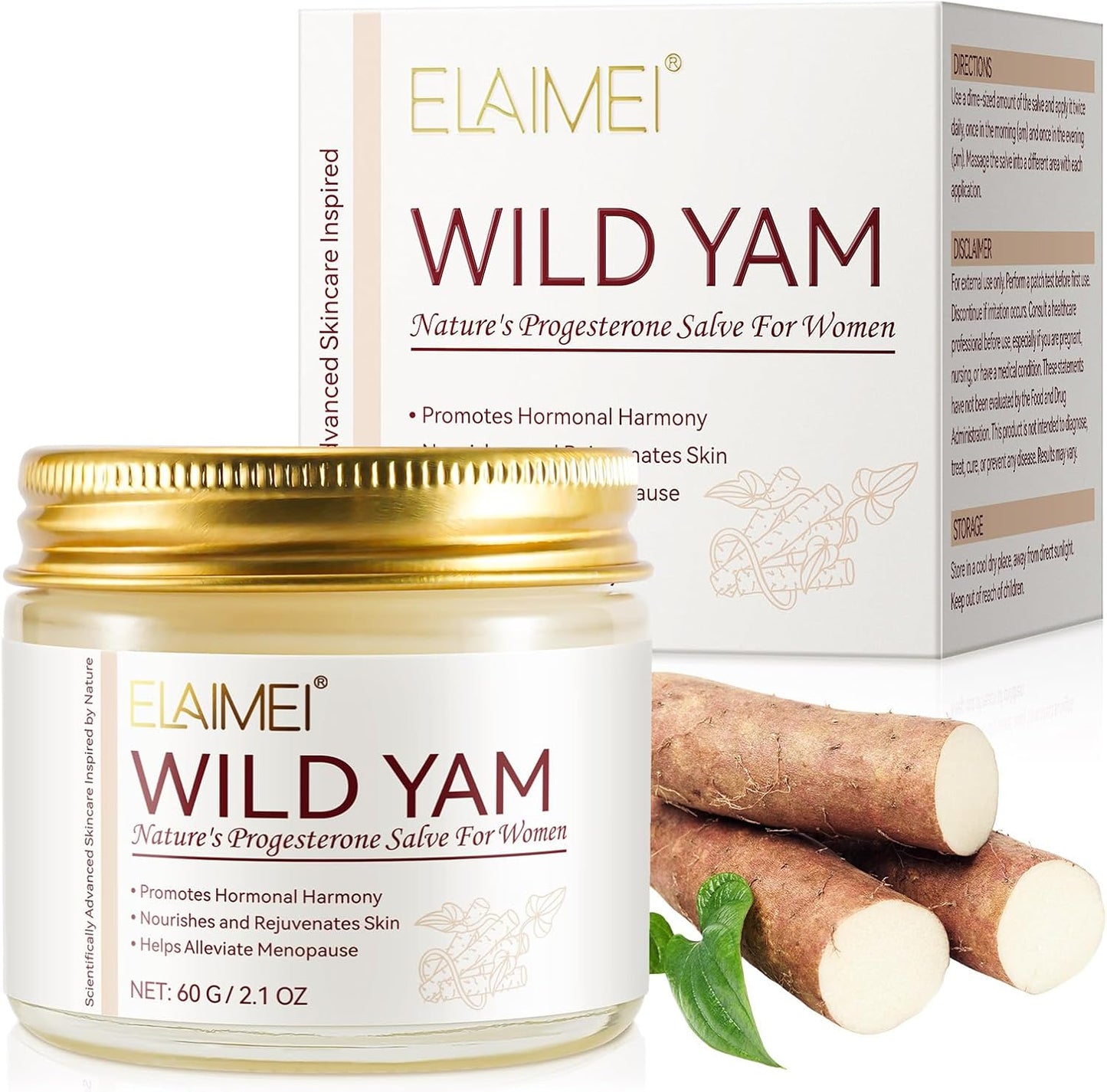 Wild Yam Cream Organic For Hormone Balance,Wild Yam Root Cream Skin Moisturizer, Relief for Dry Skin,