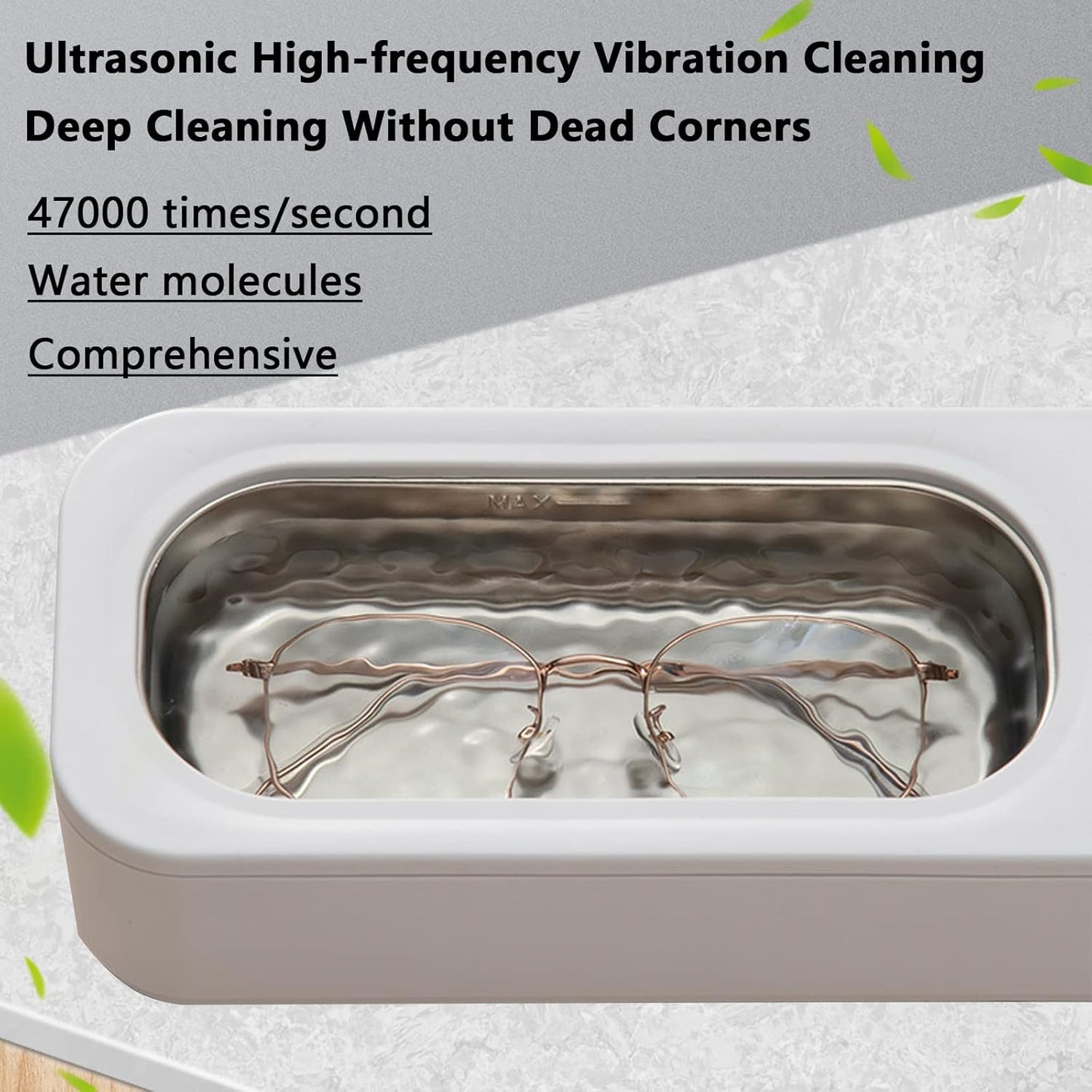Ultrasonic Cleaning Device for Home of Glasses, Jewelry, Watches, etc.