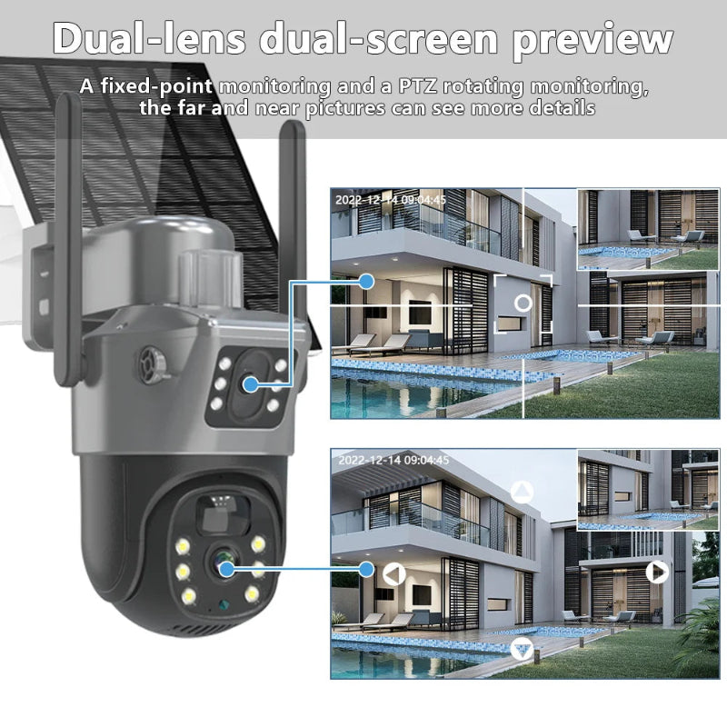 4MP 4G Outdoor Wireless Solar Camera with Solar Panel and Audio