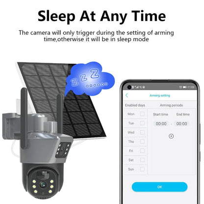 4MP 4G Outdoor Wireless Solar Camera with Solar Panel and Audio
