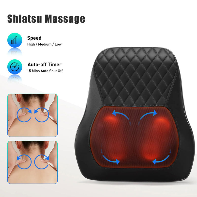 Heated Shiatsu Back Massager Cushion