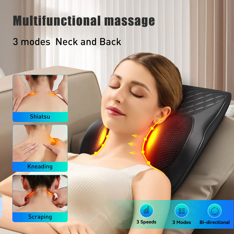 Heated Shiatsu Back Massager Cushion