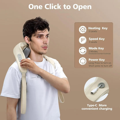 Neck & Shoulder Shiatsu Massager with Heat