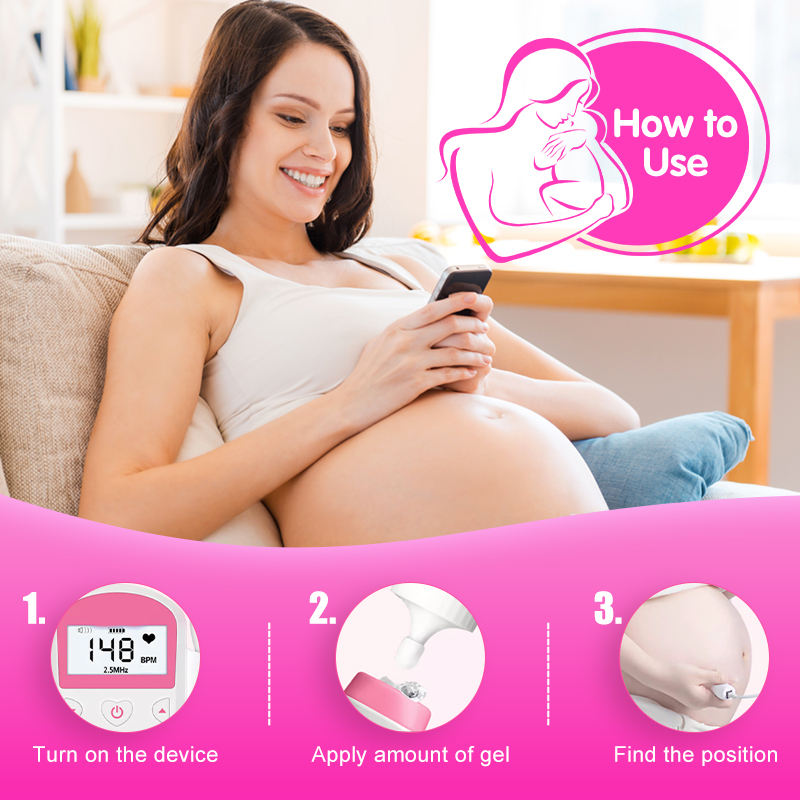 Portable Fetal Doppler Heartbeat at Home