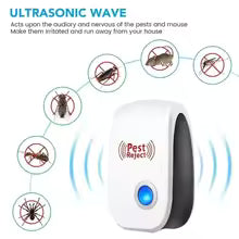Plug Electric Ultrasonic Pest Repeller Anti Mosquito Rodent Control Indoor Bug Cockroach Insect Killer Zapper Repellent