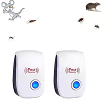 Plug Electric Ultrasonic Pest Repeller Anti Mosquito Rodent Control Indoor Bug Cockroach Insect Killer Zapper Repellent