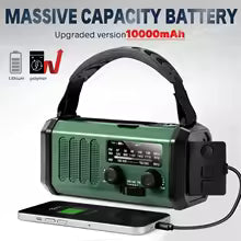 Portable Emergency Radio FM/AM LED Touch light  USB Charging SOS Alarm